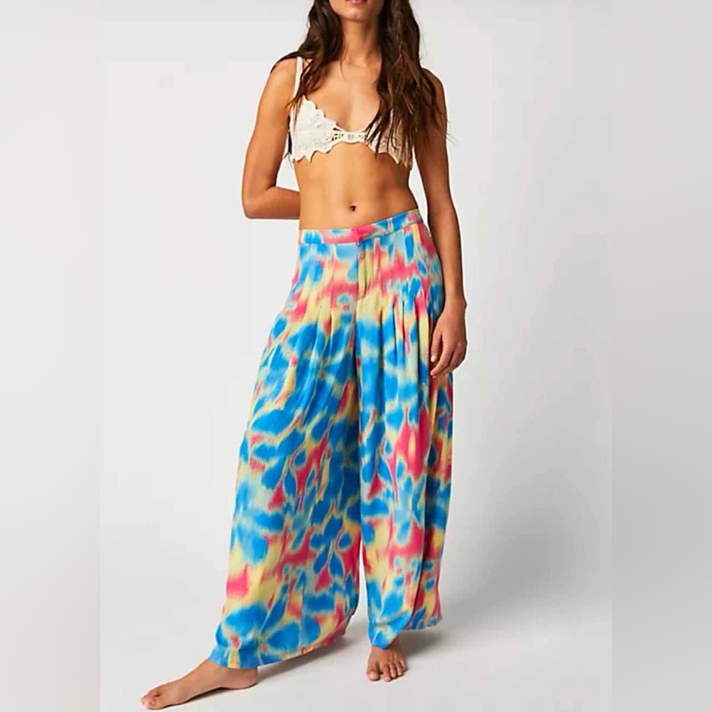 Free People Wild Child Pleated Pants - Size Large